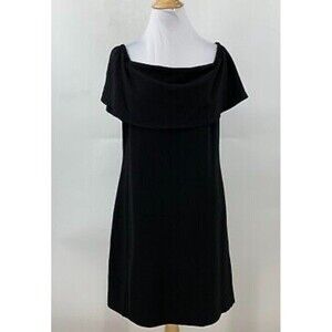 CHARLES HENRY Nordstrom Black‎ Off Shoulder Flirty Ruffle No Tag Measures XL